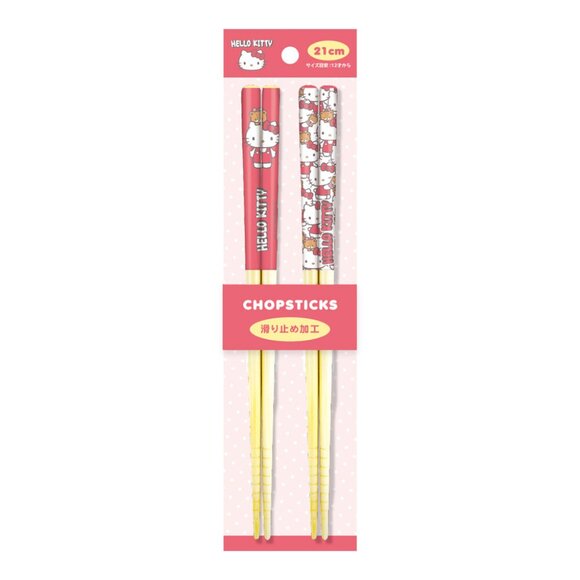 Hello Kitty Sanrio Bamboo Chopsticks Kawaii Japan Japanese Anime Pink Coquette - Picture 1 of 1